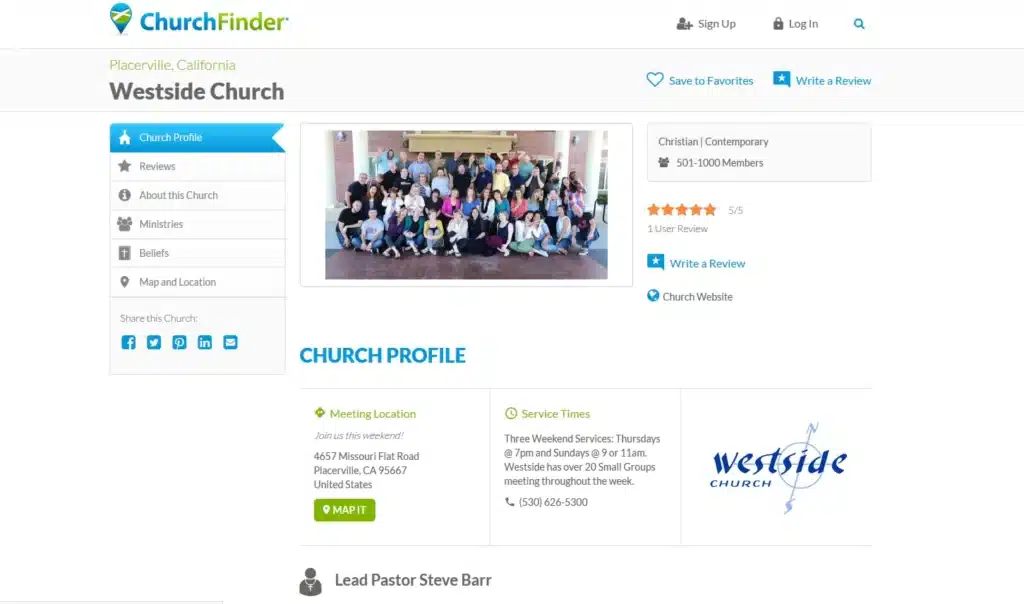 Right360: Church Finder Startpage
